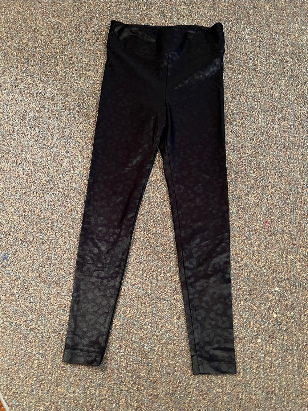 Koral Black Shimmer Leopard-Print Leggings